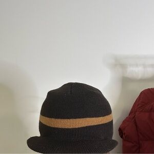 ◾️Y2K Buffalo Shop Single Stripe Beanie With Brim Visor